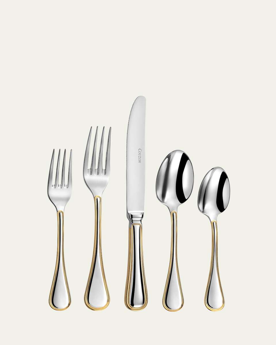 Lyrique Golden Accent 5-Piece Flatware Place Setting